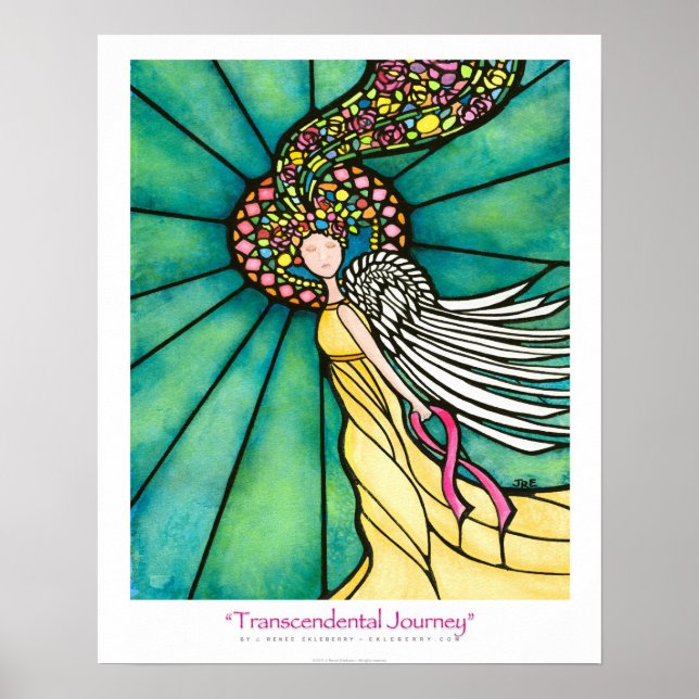 Poster "Viagem Transcendental" Fita Fita Frisada Arte Ekl (Frente)