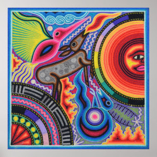 Poster Viagem tribal maia mexicano de Boho da arte de