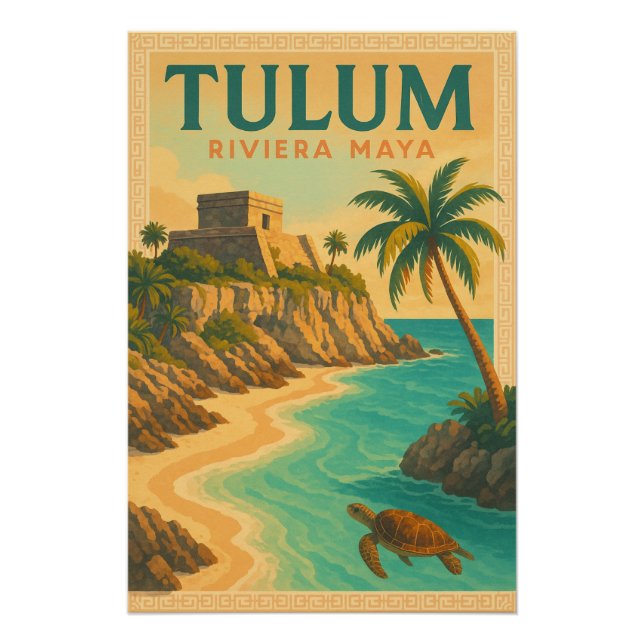 Pôster Viagem Tulum – Riviera Maya (Frente)