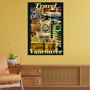 Poster Viagem Vancouver, BC, Canadá