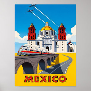 Poster Viagem vintage ao México