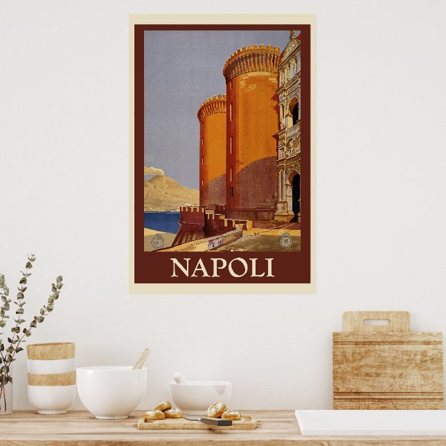 Poster Viagem Vintage Napoli  (Cozinha)