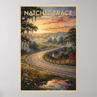 Poster Viagem Vintage Natchez Trace