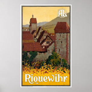 Poster Viagem Vintage Riquewihr França