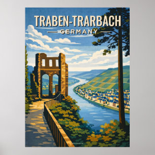 Poster Viagem Vintage Traben-Trarbach 