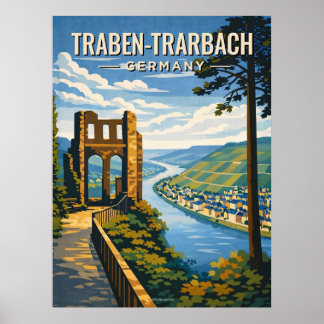 Poster Viagem Vintage Traben-Trarbach