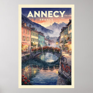 Poster Viagens Antigas Annecy França