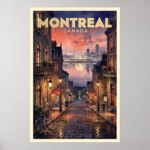 Poster Viagens Antigas em Montreal Canadá