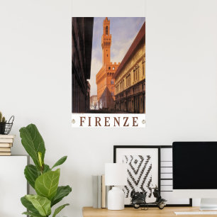 Pôster Viagens Antigas, Firenze, Florença, Palazzo Vecchi