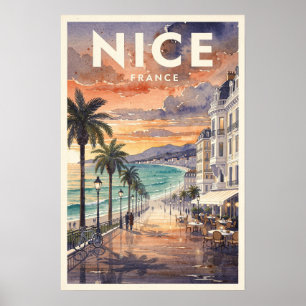 Poster Viagens Antigas Nice França