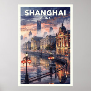 Poster Viagens Antigas Shanghai China