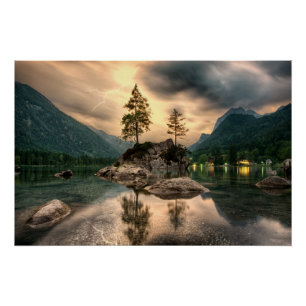 Pôster Viagens da natureza - paisagem das montanhas da