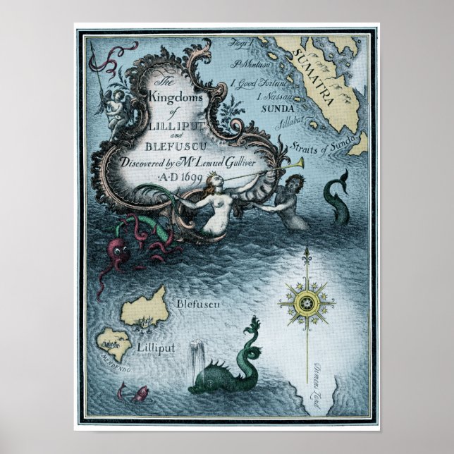 Poster Viagens de Gulliver por Jonathan Swift (Frente)