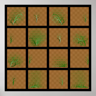 Poster Viagens de Peça de Xadrez, Comparadas (Linhas Verd