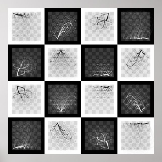 Pôster Viagens de Peça de Xadrez (Peças Pretas e Brancas) (Frente)