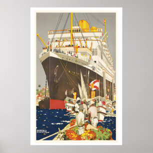 Poster Viagens Luxuosas pela The Royal Mail Line Sul