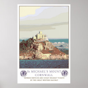 Poster Viagens vintage, a montagem de St Michael