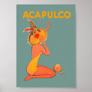 Poster Viagens vintage Acapulco México