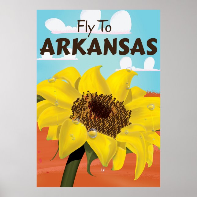 Pôster Viagens vintage Arkansas (Frente)