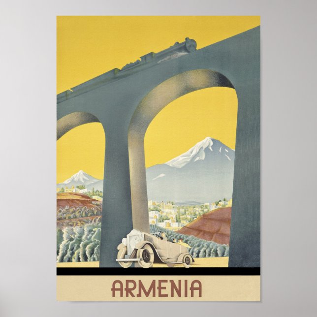 Poster Viagens vintage Armênia (Frente)