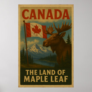 Poster Viagens vintage Art do Canadá