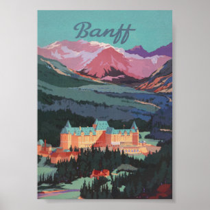 Poster Viagens vintage Banff Canada
