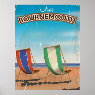Pôster viagens vintage Bournemouth