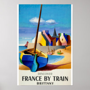Poster Viagens vintage - Bretanha - Bretagne França