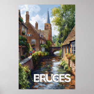 Poster Viagens vintage Bruges
