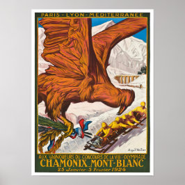 Poster Viagens vintage Chamonix França