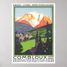 Poster Viagens vintage Combloux France