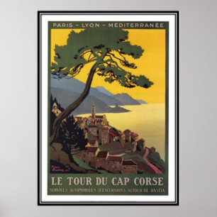 Poster Viagens vintage Córsega -
