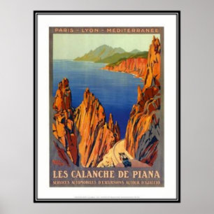 Poster Viagens vintage Córsega -