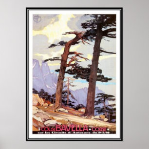 Poster Viagens vintage Córsega -