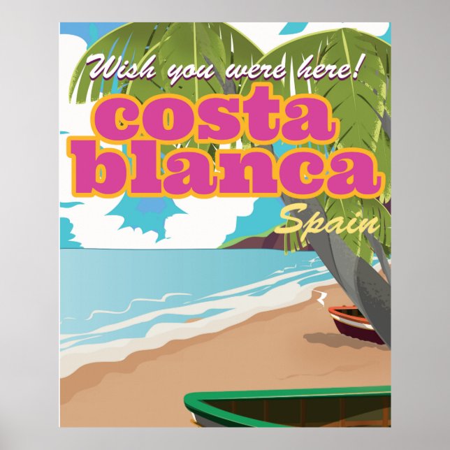 Poster viagens vintage costa de Valencia (Frente)