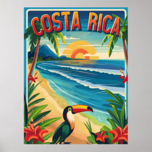 Poster Viagens vintage Costa Rica