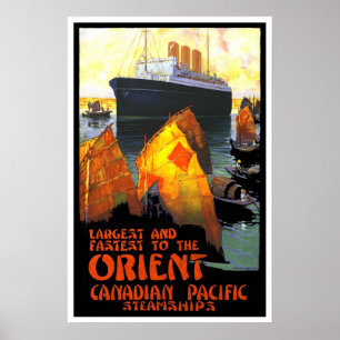 Poster Viagens vintage, cruzeiro de Paciffic do canadense