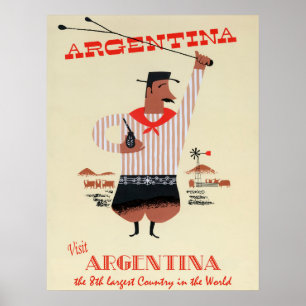 Poster Viagens vintage da Argentina