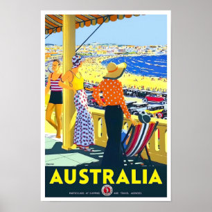 Poster Viagens vintage da Austrália