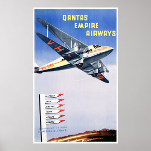 Poster Viagens vintage da Austrália restaurada