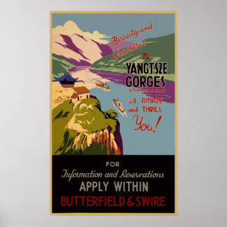 Pôster Viagens vintage da China