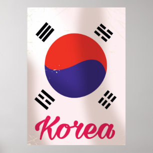 poster Viagens vintage da Coreia do Sul