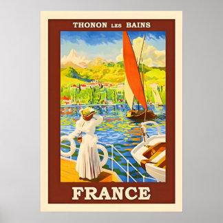 Poster Viagens vintage da França