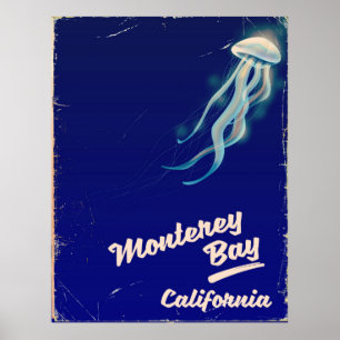 Poster Viagens vintage da geléia de Califórnia da baía