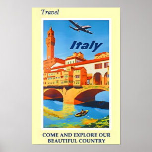 Poster Viagens vintage da Itália