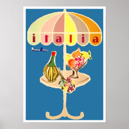 Poster Viagens vintage da Itália