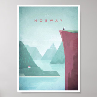 Poster Viagens vintage da Noruega