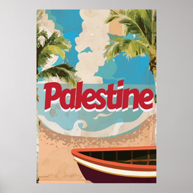 Pôster Viagens vintage da Palestina (Frente)