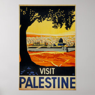Poster Viagens vintage da Palestina