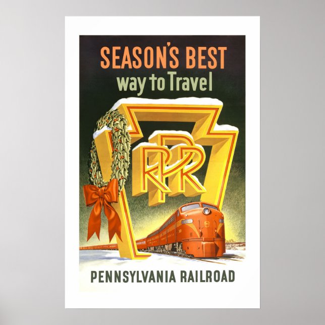 Pôster Viagens vintage da Pensilvânia (Frente)